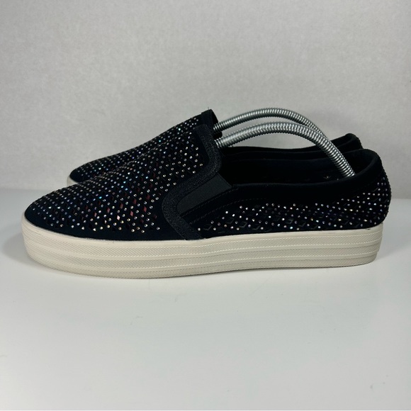 Skechers Rhinestones Diamond Slip On Memory Foam Loafer Sneaker Shoe Women’s 11 - Picture 2 of 15